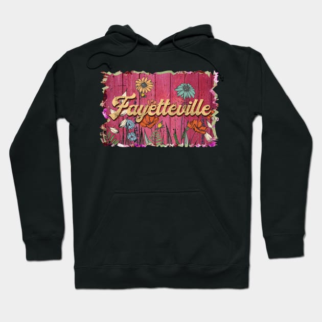 Classic Fayetteville Personalized Flowers Proud Name Hoodie by Friday The 13th